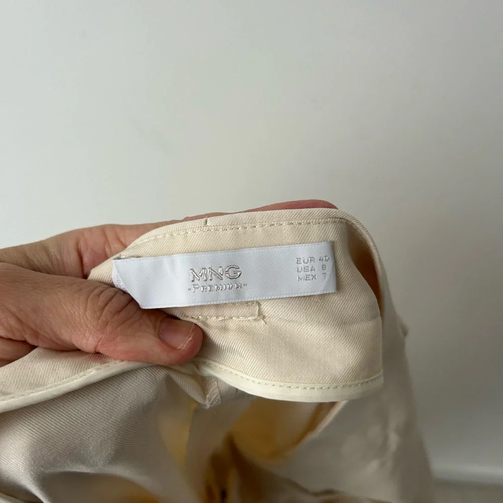 Mango high waist wide leg pleated pant - Picture 8 of 9